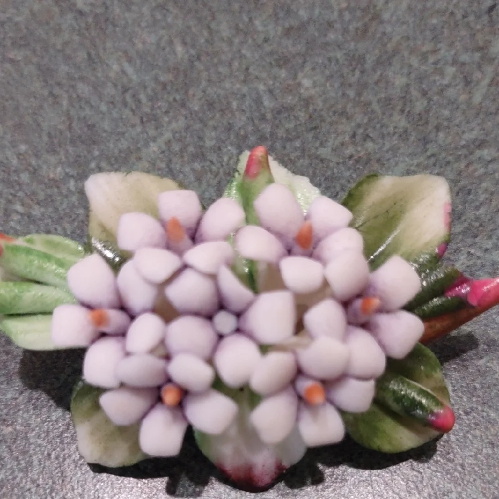 Vintage Porcelain Floral Bouquet Brooch